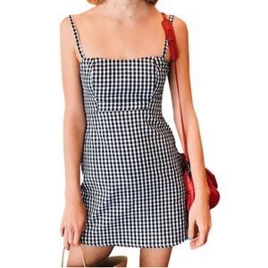 Black & White Mini Gingham Dress